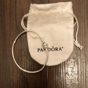 Pandora Iconic Silver Charm Bracelet, Size 7.5
